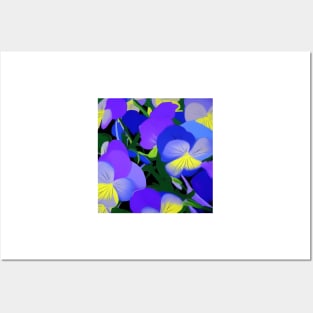 Little Purple Pansies Posters and Art